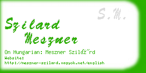 szilard meszner business card